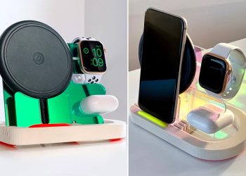 Ce designer fabrique à la main des supports de charge MagSafe attrayants en acrylique découpé au laser.