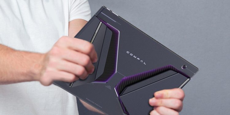 Le concept d’ordinateur portable 2-en-1 pour le jeu de Compal a des commandes cachées à l’arrière
