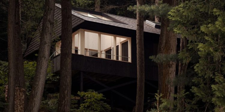 Découvrez cette Cabane Écologique au Bord du Lac : Un Refuge Idéal au Cœur de la Forêt d’Algonquin en Ontario!